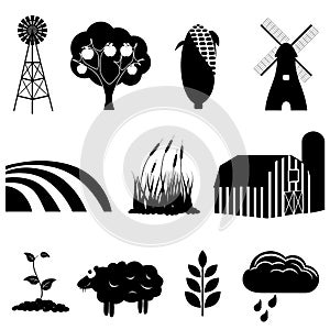 Farm and agriculture icons