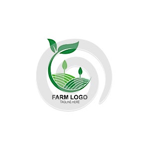 farm agriculture logo vector icon template