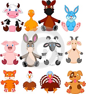 Farm animal cartoon collection