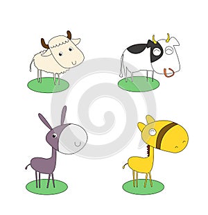 Farm Animal set Vector