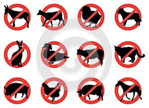 Farm animal warning signs