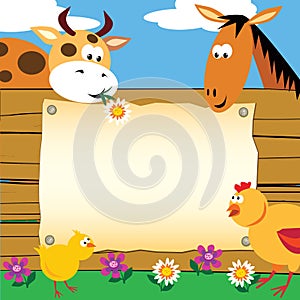 Farm animals card