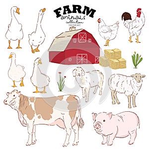 Farm animals collection