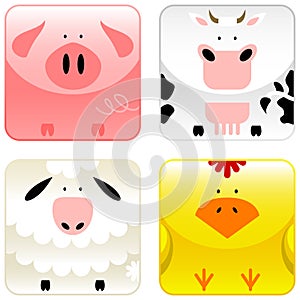 Farm animals - icon set 1