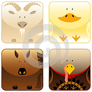 Farm animals - icon set 3
