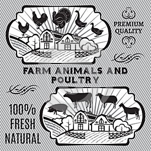 Farm animals and poultry