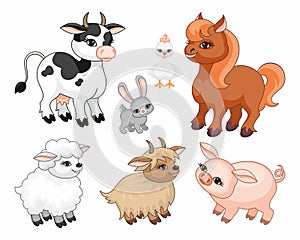 Farm animals set