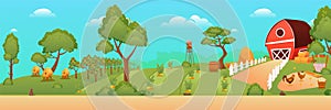 Farm background illustration