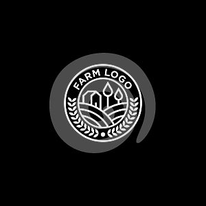 Farm Badge Logo Template Vector