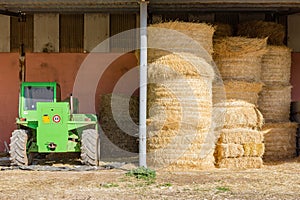 Farm bails of hay