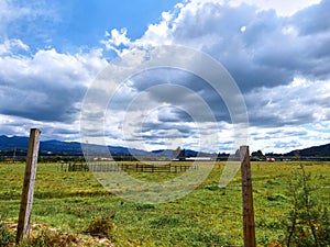 Farm behind the fence