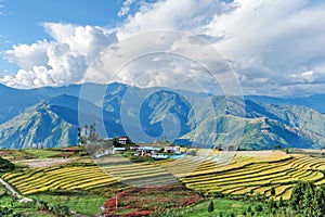 Farm in Bhutan eastern mountains