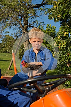 Farm Boy with tractor