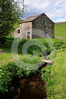 Farm building in peaceful Wharfedale