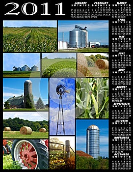 Farm collage calendar
