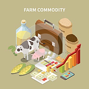 Farm Commodity Isometric Composition photo