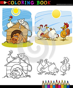 Farm and Companion Animals for Coloring photo