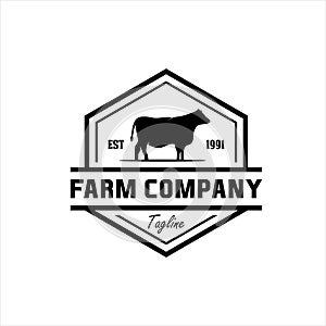 Farm concept logo. Label for natural farm products
