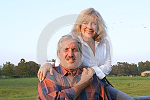 Farm Couple Relaxing