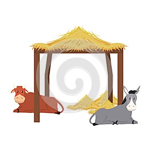 Farm cute mammals animals cartoon