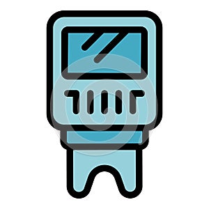 Farm data icon vector flat