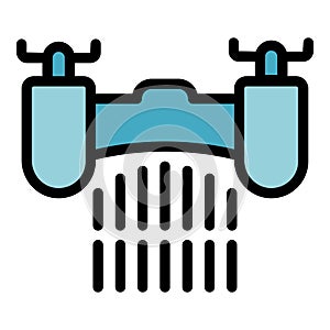 Farm drone icon vector flat