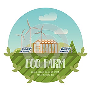 Farm eco agriculture, organic green eco farming