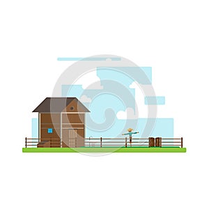 Farm field flat design