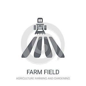 farm Field icon. Trendy farm Field logo concept on white background from Agriculture Farming and Gardening collection