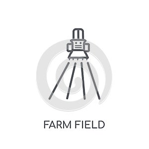 farm Field linear icon. Modern outline farm Field logo concept o