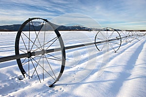 Farm field in winter.