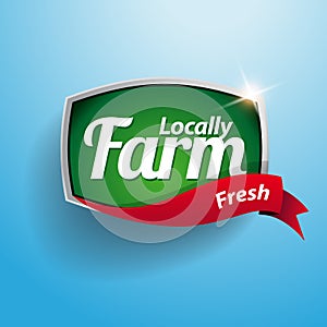 Farm food label, badge or seal