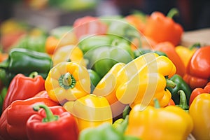 farm-fresh organic bell peppers in multiple colors