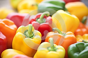 farm-fresh organic bell peppers in multiple colors