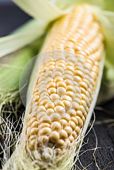 Farm fresh organic corn cob