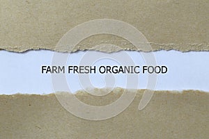 farm fresh organic food on white paper