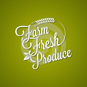 Farm fresh vintage lettering background