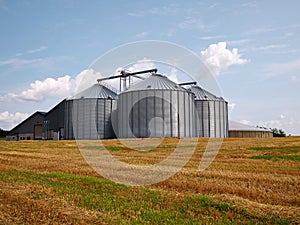 Farm grain silo photo