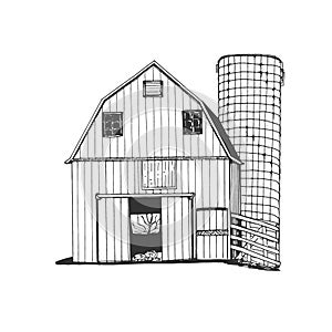 Farm hand drawn. Sketch vector illustration