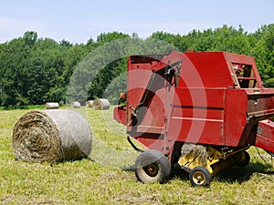 Farm: haymaking baler
