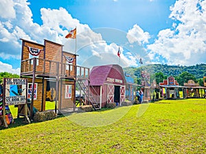 Farm house Cowboy Town Wild West towns built for model a functioning town