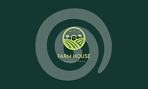 Farm House Logo Design Template, Natural, Agriculture, Farming Logo Vector Template