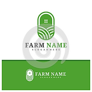 Farm House logo design vector, Creative Farm logo concepts template illustration