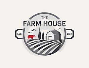 Farm House vector logo.