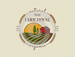 Farm House vector logo.