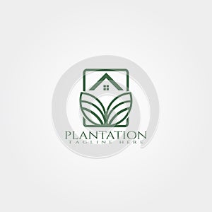 Farm icon template,creative vector logo design,plantation emblem,illustration element