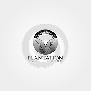 Farm icon template,creative vector logo design,plantation emblem,illustration element