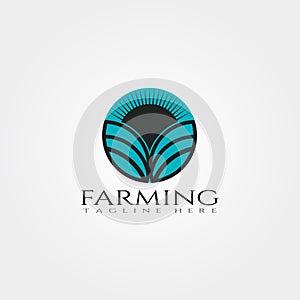 Farm icon template,creative vector logo design,plantation emblem,illustration element