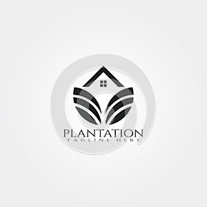 Farm icon template,creative vector logo design,plantation emblem,illustration element