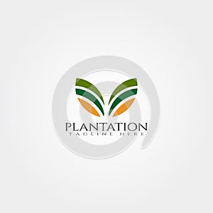 Farm icon template,creative vector logo design,plantation emblem,illustration element